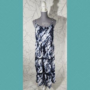 Love & Legend Tie Dye Printed Tiered Strappy Maxi Dress